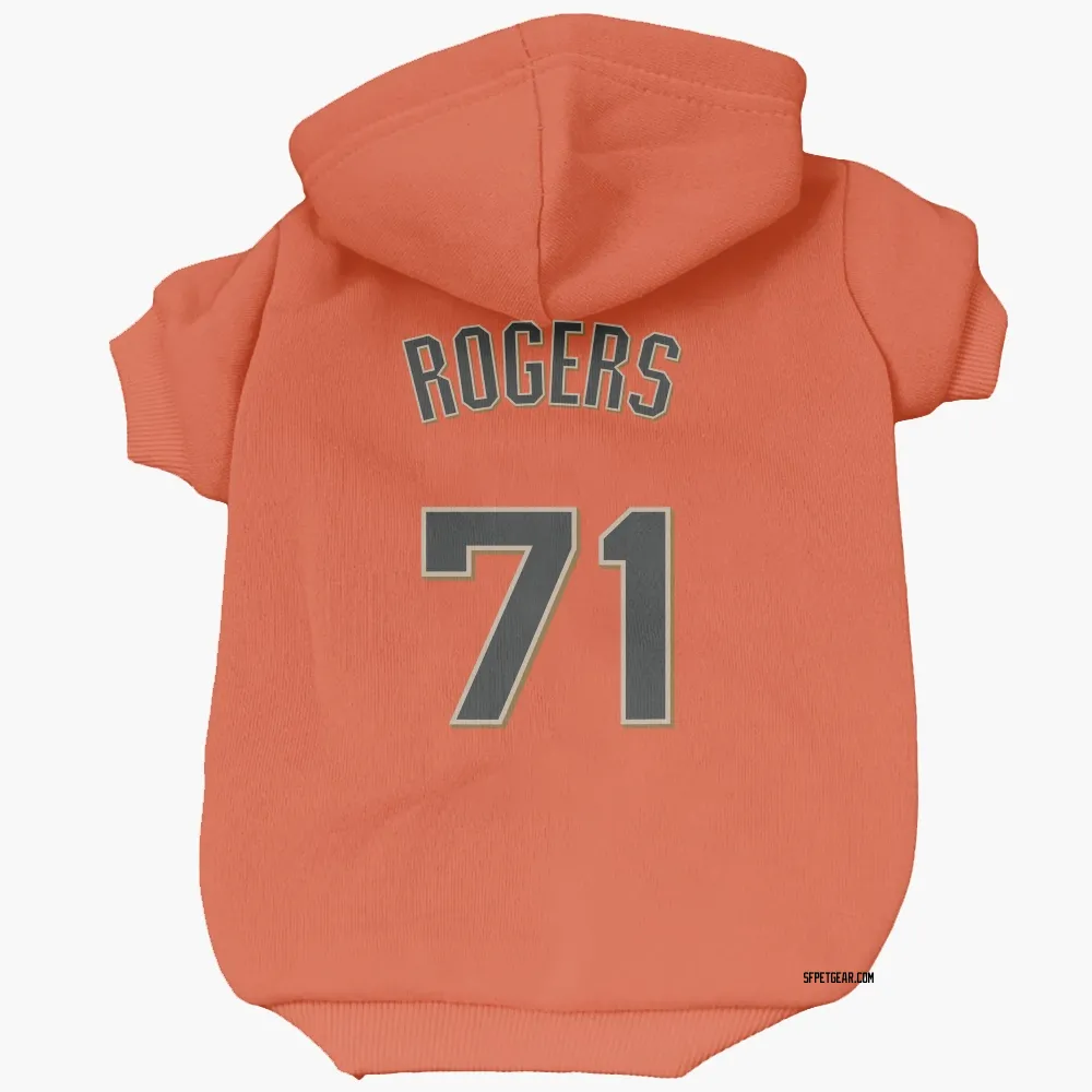 San Francisco Giants Tyler Rogers Orange Pet Hoodie for Dog & Cat